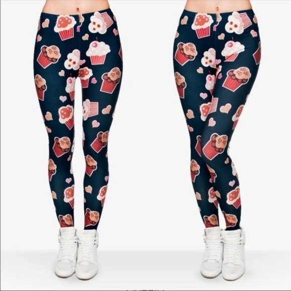 Muffin Print Super Soft Leggings - One Size - Picture 2 of 7